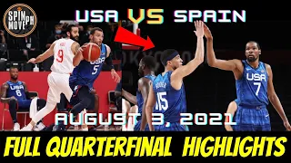 USA vs SPAIN - Men's Basketball Semifinals | Box Score Full Game Stats | Tokyo Olympics | Aug 3 2021