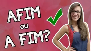 AFIM ou A FIM || Aprenda a usar na REDAÇÃO DO ENEM!