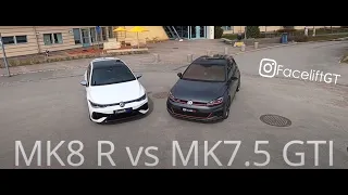 VW Mk8 R vs Mk7.5 GTI, both mine. Exterior difference..