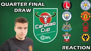 UTD GET LUCKY! | Carabao Cup | Quarter Final Draw Reaction