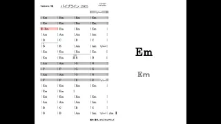 ベンチャーズカラオケ 7巻 パイプライン1965 PIPELINE デモ演奏バージョン コード譜付き (DTM 打込み音源) with chord notation