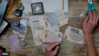 Lazy day making junk journal ephemera!