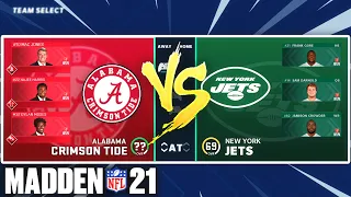 What if the Alabama Crimson Tide Played the Jets? Madden 21