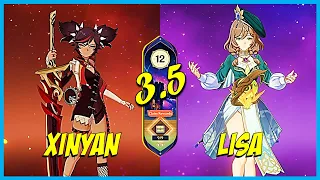 HyperCarry Xinyan & Lisa-Nahida Hyperbloom Teams 3.5 Spiral Abyss Floor 12 | Genshin Impact