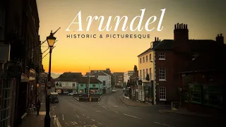 Sunrise morning walk in historic picturesque Arundel