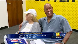 Video: Marylander wins $1,000 a day for life