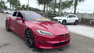 2021 Tesla Model S Plaid Hatchback Red