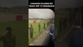 Canadian Soldiers 'Good-bye' Salute To Ukrainian Soldiers After Training in Canada | News9 | #shorts