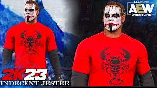 WWE 2K23 Sting AEW ALL IN 2023 w/ Seek and Destroy Theme and Entrance Graphics Pack! WWE 2K23 Mods
