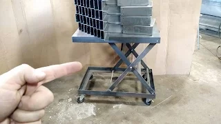 Homemade scissor lift table