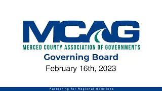 MCAG Governing Board Meeting - February 16, 2023 (2/16/23)