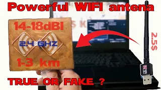 How to make powerful WIFI ANTENNA BiQuad ( 14 dBi 3 km True  or fake ? ) Антенна Харченко Биквадрат