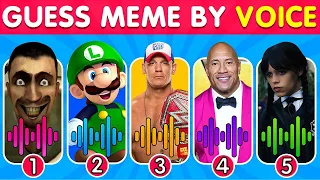 Guess Meme By Voice | Skibidi Toilet| Ronaldo| Banana Cat |Skibidi Dom Dom Yes| Mario