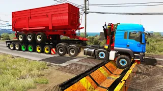 Cars vs Upside Down Speed Bumps #31 | BeamNG.DRIVE