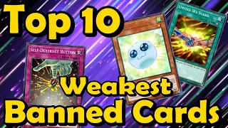 Top 10 Weakest Banned Cards in YuGiOh