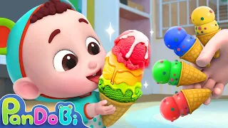 Colorful Ice Cream Song | The Colors Song | Learn Colors | Pandobi Nursery Rhymes & Kids Songs