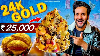 Eating GOLD FOOD for 24 hours 😱