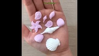 DIY! Clay Flowers TUTORIAL. Sea animals [Air dry clay, cold porcelain, sugarcraft]