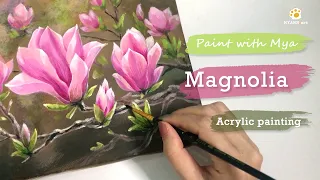 Painting Magnolia Flowers / Paint With Me #028