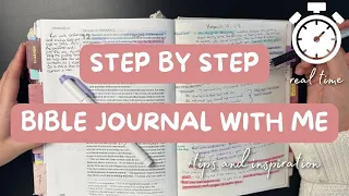 Bible Journal with me in REAL TIME - Step by Step Instructions, Tips and Inspiration