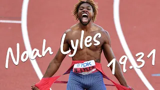 Noah Lyles breaks Michael Johnson's 200m American record at World's (19.31s) + Post race interview