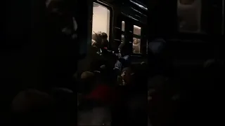 footage published by ukrainian media reportedly shows crowds in a Lvov train station trying to flee