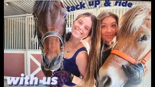 tack up & ride with us:) vlog with my friend! | Maite Rae