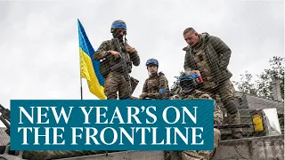 Ukraine's frontline soldiers in Kharkiv celebrate the new year