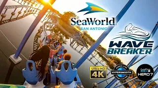 2019 Wave Breaker The Rescue Coaster On Ride Ultra HD 4K POV SeaWorld San Antonio