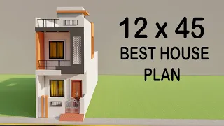 12X45 3 Bedroom House Plan ,New House Elevation,2023 Best House Plan,3D ghar ka naksha