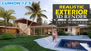 LUMION 12.5 PRO RENDERING TUTORIAL #1  KAUFMANN HOUSE