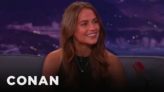 Alicia Vikander Schools Conan About Sweden | CONAN on TBS