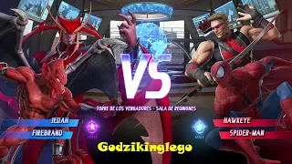 JEDAH Y FIREBRAND LE GANAN A SPIDER MAN Y HAWKEYE / MARVEL VS CAPCOM INFINITE