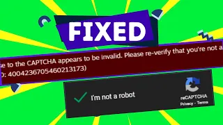 Your Response To The CAPTCHA Appears To Be Invalid  please re-verify that you're not a robot below