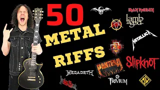 50 METAL RIFFS | GUITAR RIFFS COMPILATION | Matthew Scar