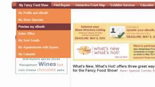 Summer Fancy Food Show 2015 Exhibitor Tutorial for My.FancyFoodShows.com