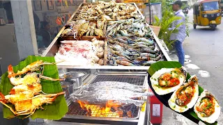 Seafood Paradise! Extreme Seafood BBQ Grill & Soup! Street Food in Cambodia