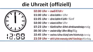 Deutsch lernen : die Uhrzeit