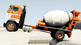 BeamNG Drive - 4x2 Cabover Concrete Truck Suspension Test