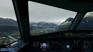 Microsoft Flight Simulator 2020 A320 Landing to Inssbruck Cockpit View Preview Flight 4K