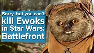 Sorry, but you can't kill the Ewoks in Star Wars: Battlefront. (Xbox One gameplay)