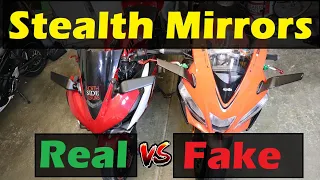 Stealth Wing Mirror Comparison ( Real vs. Fake )