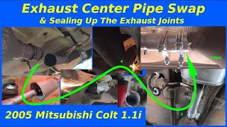 Mitsubishi Colt 1.1i - Exhaust Center Pipe Swap (HD)