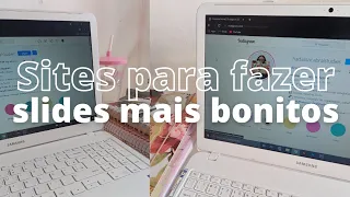 3 sites gratuitos para fazer slides! Aprenda a fazer slides + bonitos #shorts || Hadassa Cabral