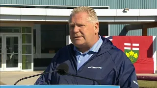 Ontario PC Party Leader Doug Ford pledges road and rail service improvements for northeastern Ont.