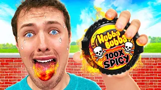 Eating The WORLDS HOTTEST GUM! (Do not try)