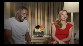 MOLLY'S GAME Interviews: Jessica Chastain, Idris Elba and Aaron Sorkin