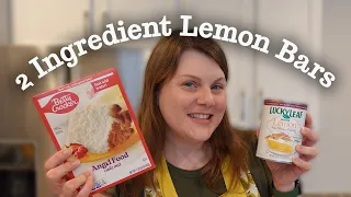 Easy 2 INGREDIENT LEMON BARS using cake mix!