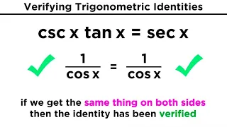 Verifying Trigonometric Identities