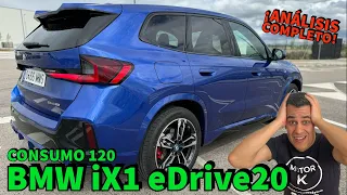 ¡WOW! BMW iX1 eDrive20 PRUEBA de CONSUMO a 120 km/h ¿MEJOR COCHE ELÉCTRICO 2024? MOTORK